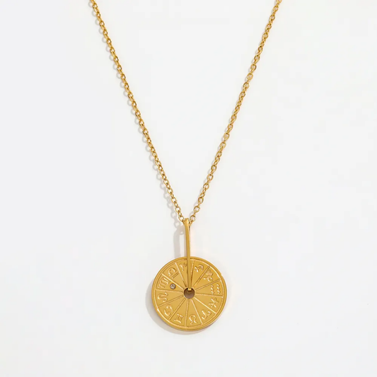 Zodiac Wheel Necklace