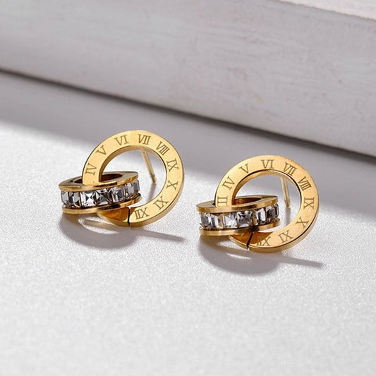 Roman Numeral Stud Earrings