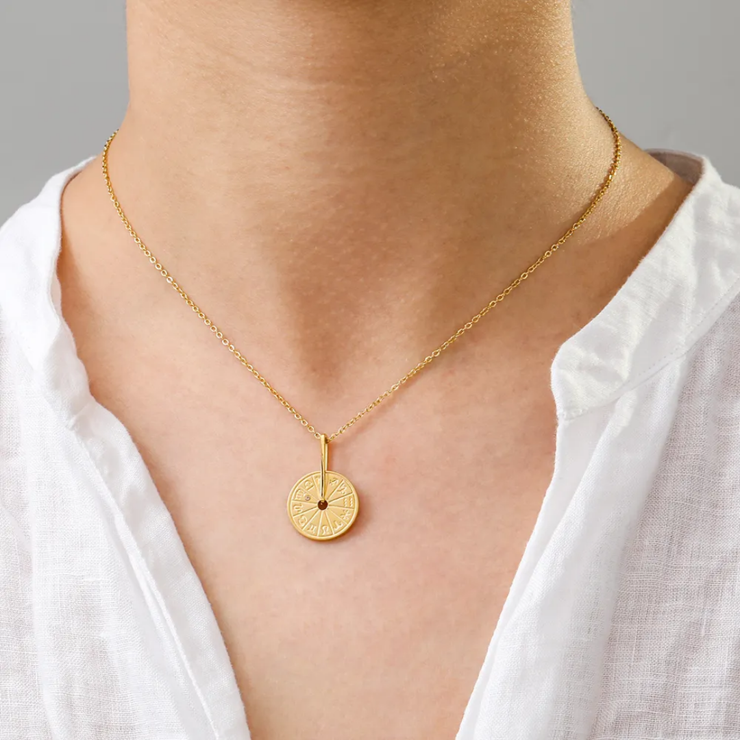 Zodiac Wheel Necklace